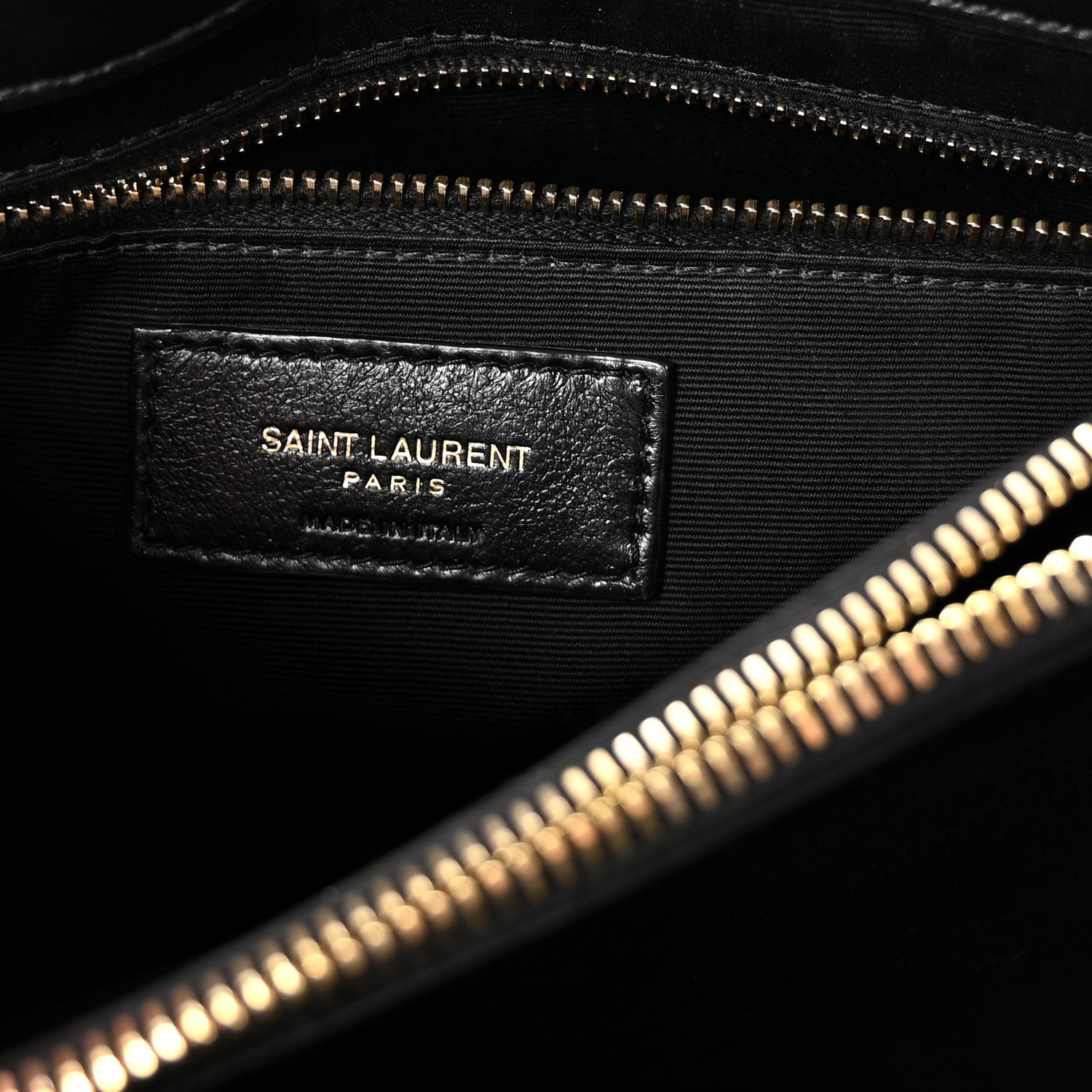 Saint Laurent Loulou Calfskin Y Quilted Monogram Medium Chain Satchel Black