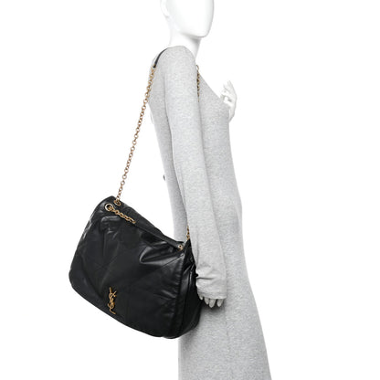 Saint Laurent Lambskin Matelasse Monogram Large Jamie 4.3 Black