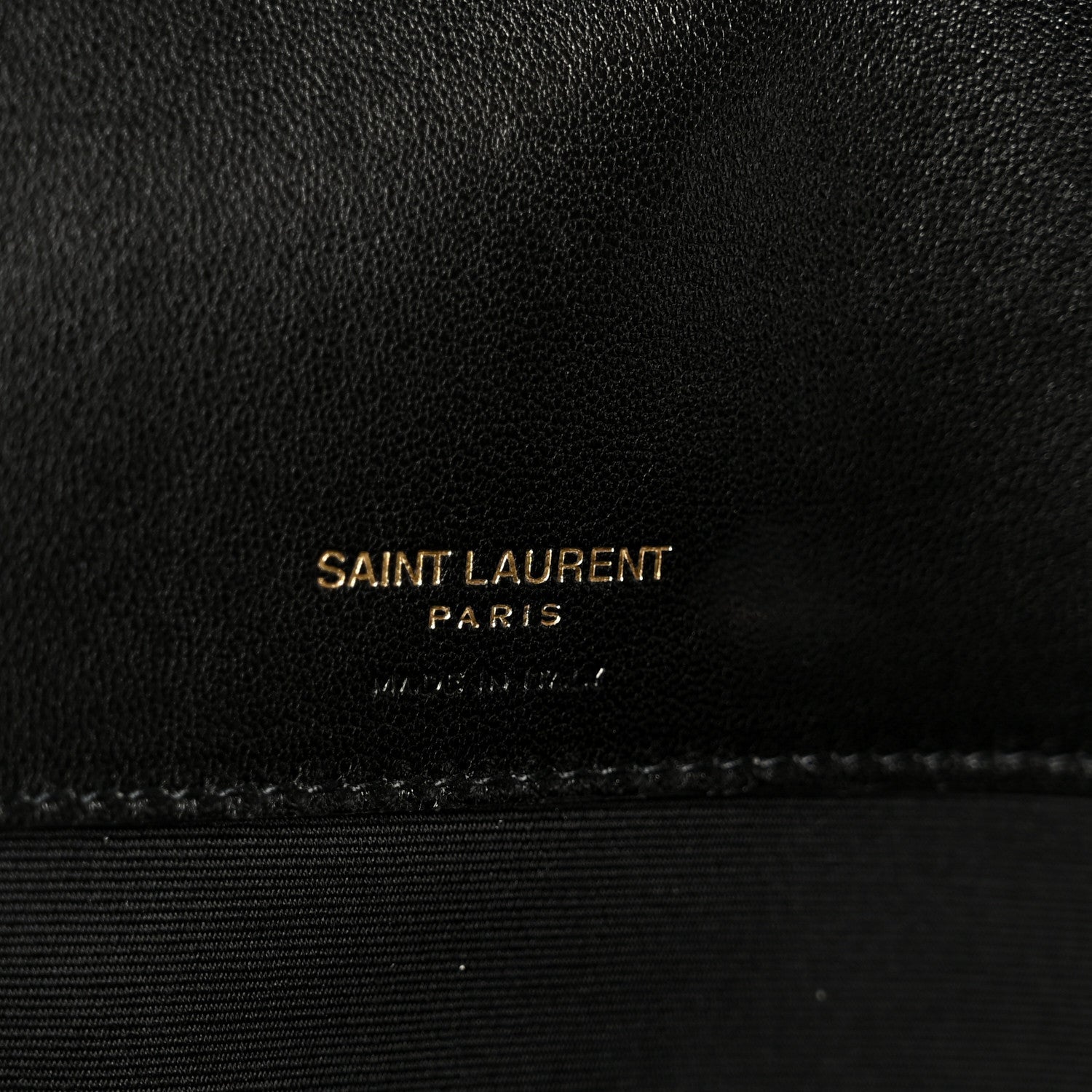 Saint Laurent Lambskin Chevron Quilted Large LouLou Shoulder Bag Black