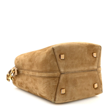 Saint Laurent Le 37 Small Suede Bucket Bag Golden Leaf