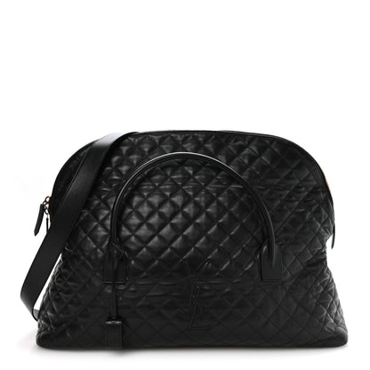 Saint Laurent Calfskin Quilted ES Giant Travel Bag Black