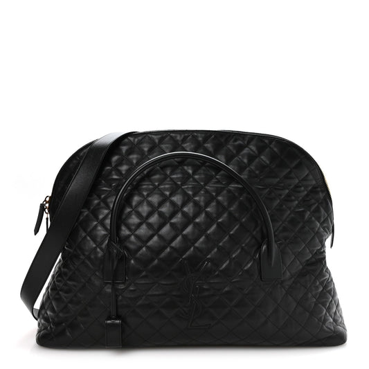 Saint Laurent Calfskin Quilted ES Giant Travel Bag Black