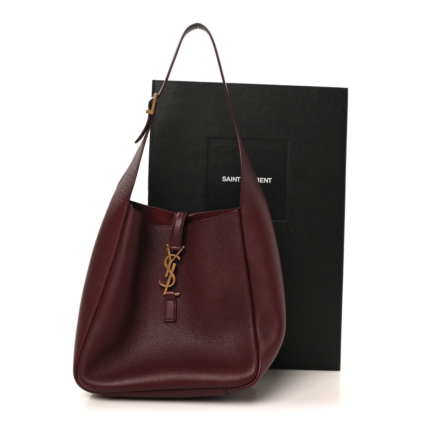 Saint Laurent Smooth Calfskin Small Le 5 A 7 Soft Hobo Rouge Legion