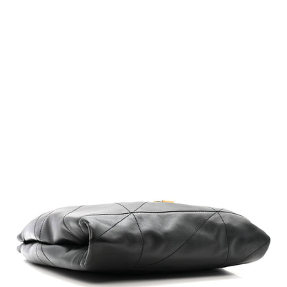 Saint Laurent Lambskin Matelasse Monogram Medium Jamie 4.3 Pochon Black