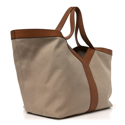 Saint Laurent Y Canvas Tote Bag Beige Brick