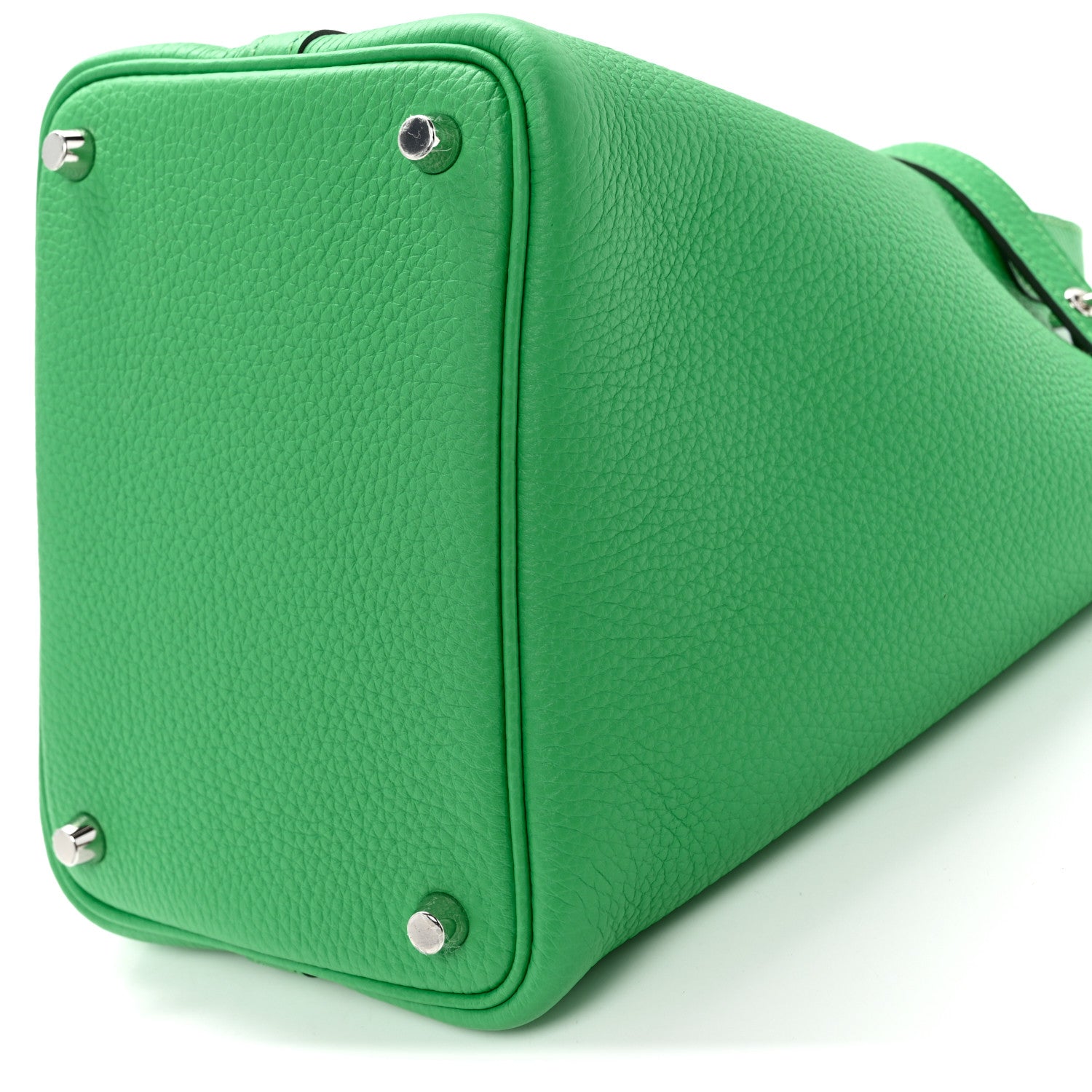 Picotin Lock 18 PM Taurillon Clemence Tote Bag Bambou Green