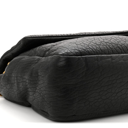 Saint Laurent Grained Lambskin Large Calypso Black