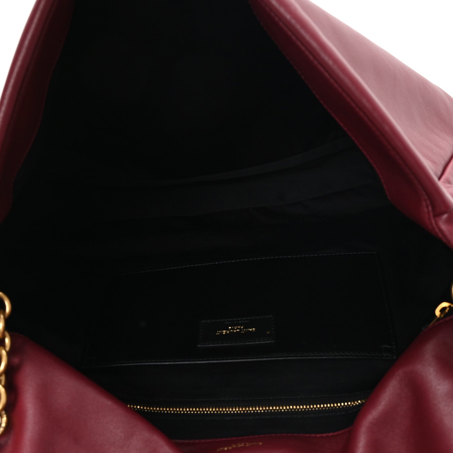 Saint Laurent Lambskin Matelasse Monogram Large Jamie Shoulder Bag Dark Bordeaux
