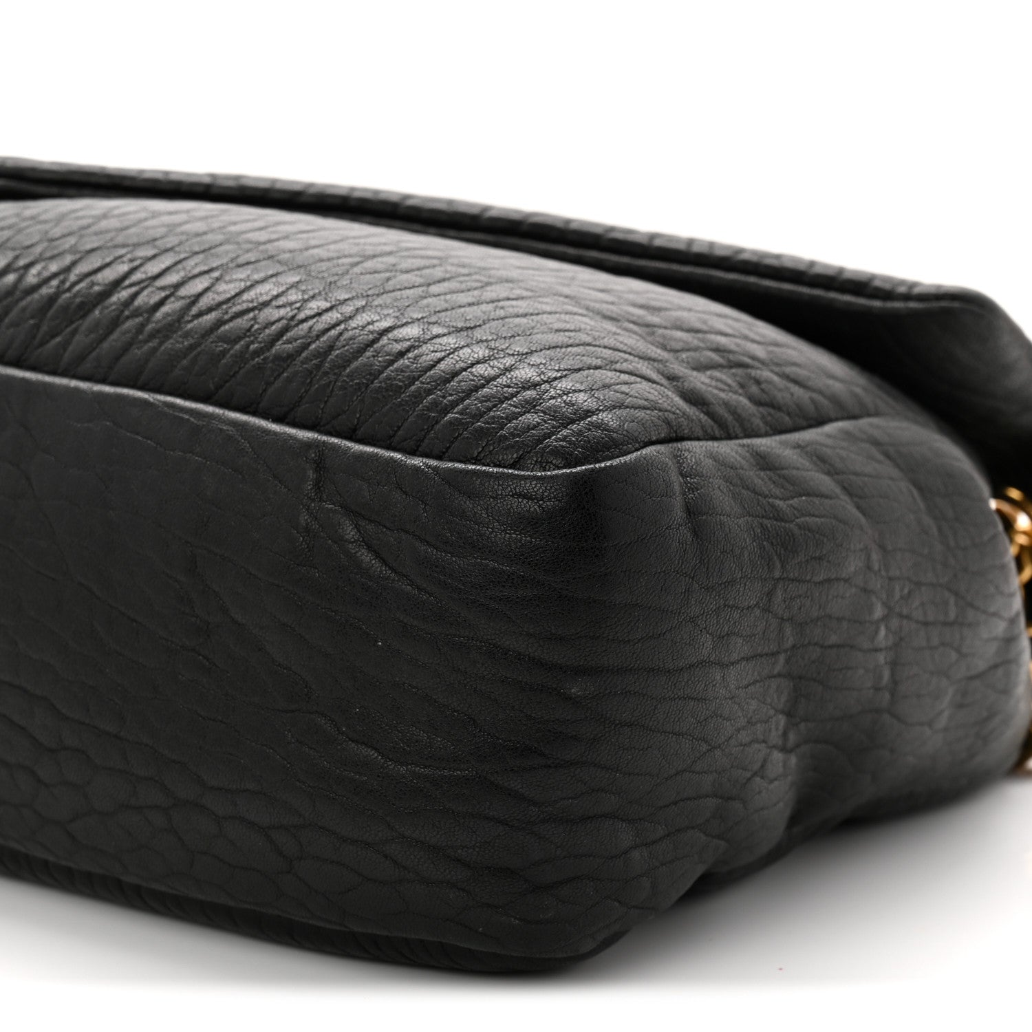 Saint Laurent Grained Lambskin Large Calypso Black