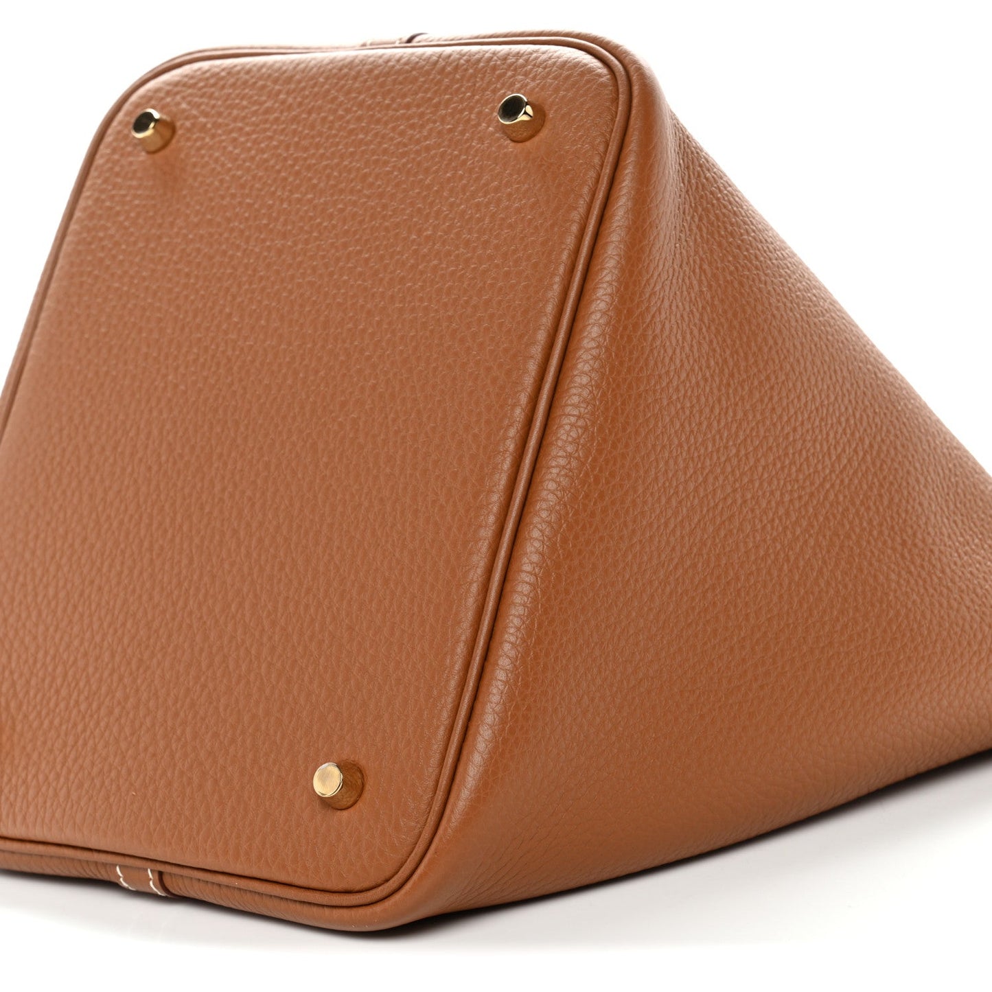 Taurillon Clemence Picotin Lock 22 MM Leather Bucket Bag Gold