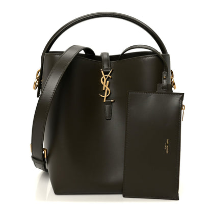 Saint Laurent Shiny Calfskin Le 37 Bucket Bag Deep Musk