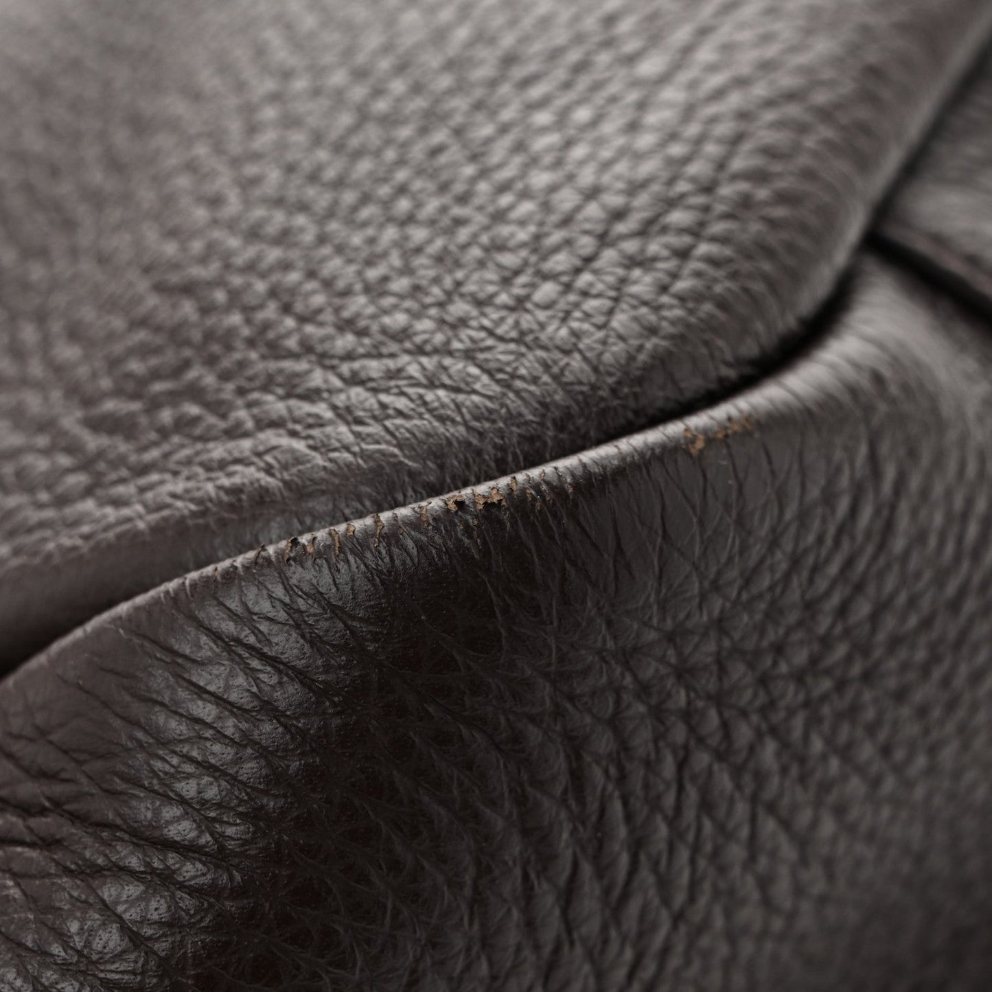 Saint Laurent Grained Deerskin Bea Tote Sweet Chocolate