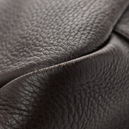 Saint Laurent Grained Deerskin Bea Tote Sweet Chocolate