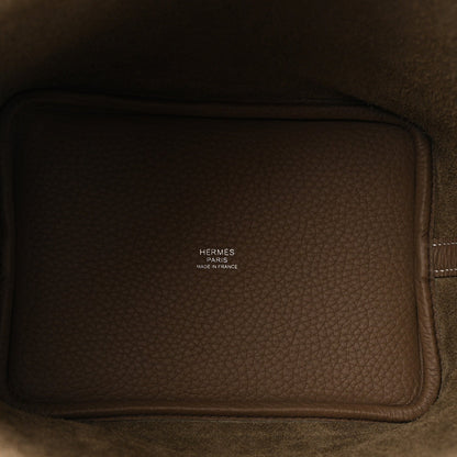 Taurillon Clemence Picotin Lock 18 PM Etoupe Tote Bag