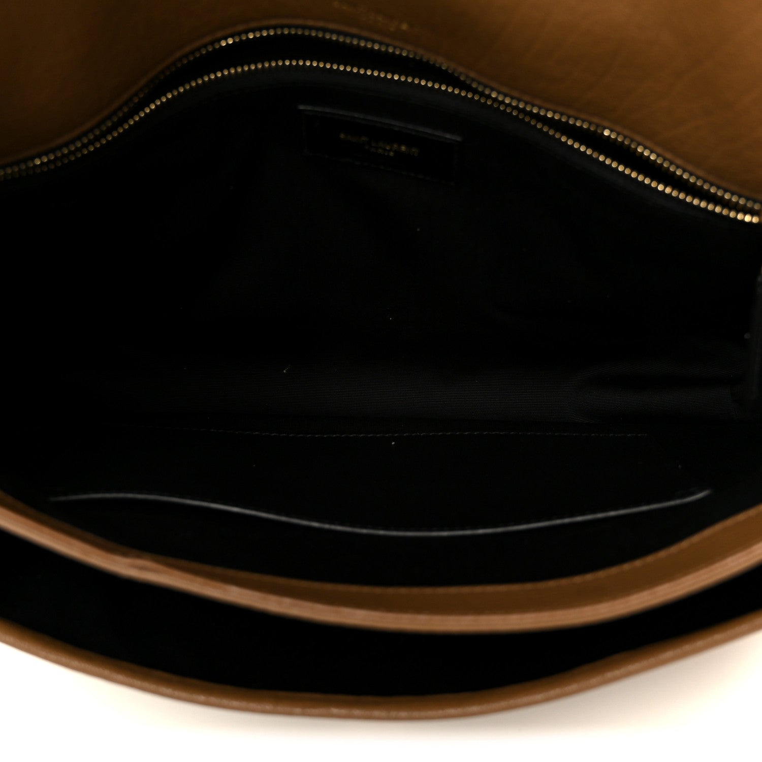 Saint Laurent Grained Lambskin Monogram Large Niki Chain Satchel Dark Cork