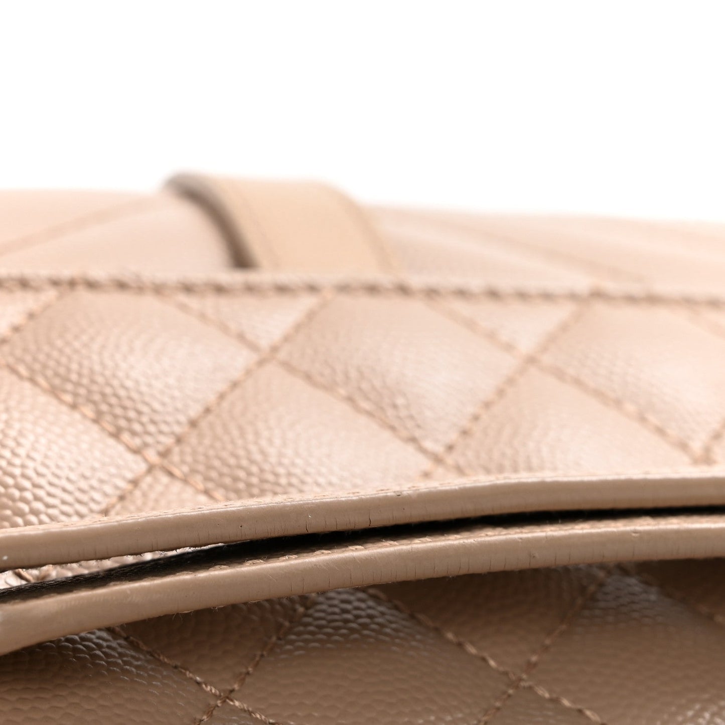 Saint Laurent YSL Monogram Quilted Satchel Medium Dark Beige