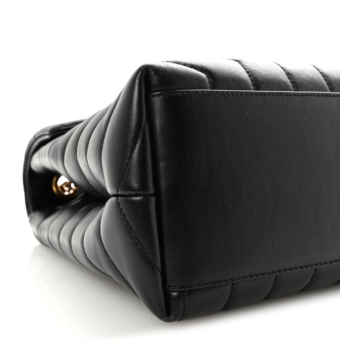 Saint Laurent Loulou Calfskin Y Quilted Monogram Medium Chain Satchel Black
