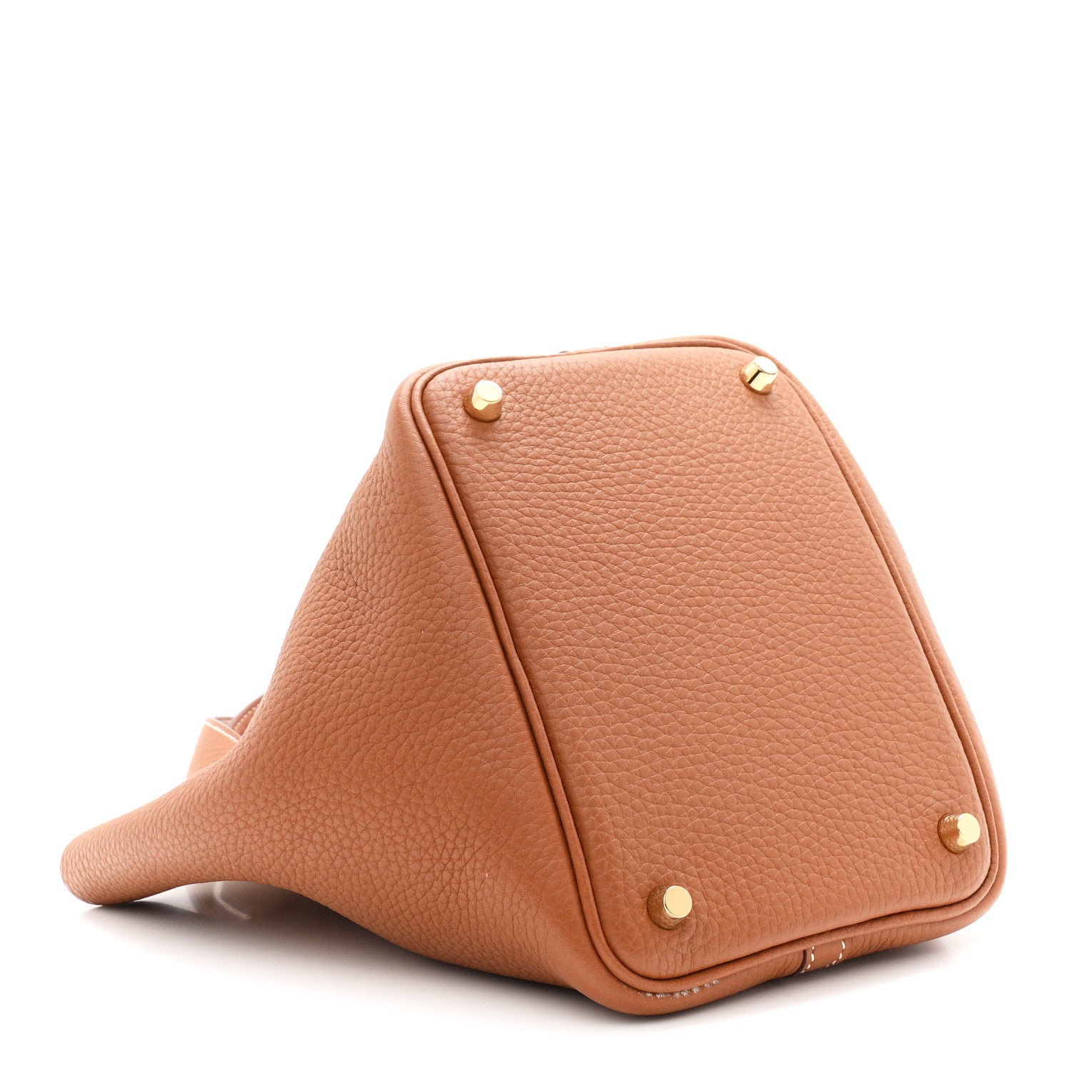 Taurillon Clemence Picotin Lock 18 PM Bucket Bag Gold