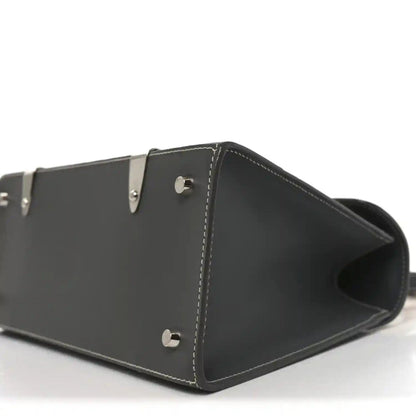 Goyard Goyardine Saigon PM Grey Canvas Bag With Wooden Handle - NEESTRA