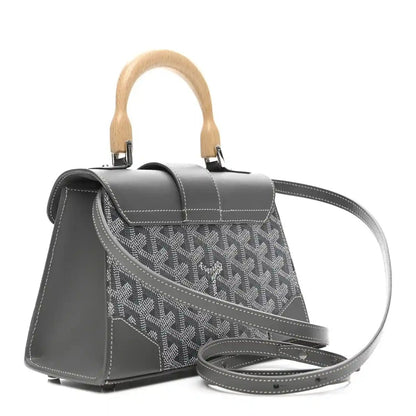 Goyardine Structure Mini Saigon Bag in Grey Canvas Leather - NEESTRA