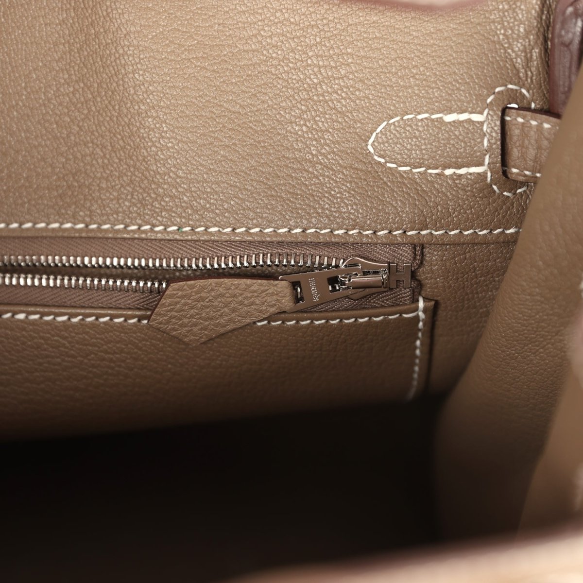 Hermes Birkin 25 Etoupe Togo Leather Brushed Palladium Hardware - NEESTRA