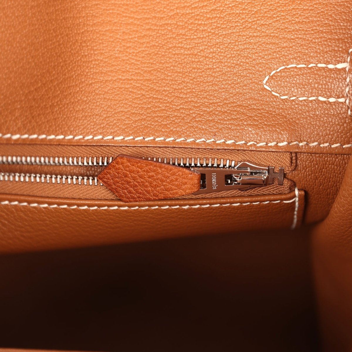 Hermes Birkin 25 Fauve Barenia Faubourg Leather Palladium Hardware Handbag - NEESTRA