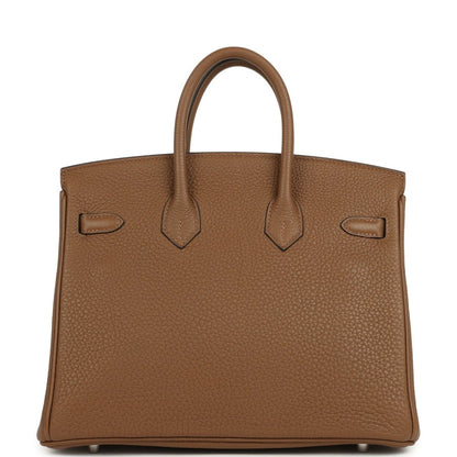 Hermes Birkin 25 Handbag Alezan Togo Leather Palladium Hardware - NEESTRA