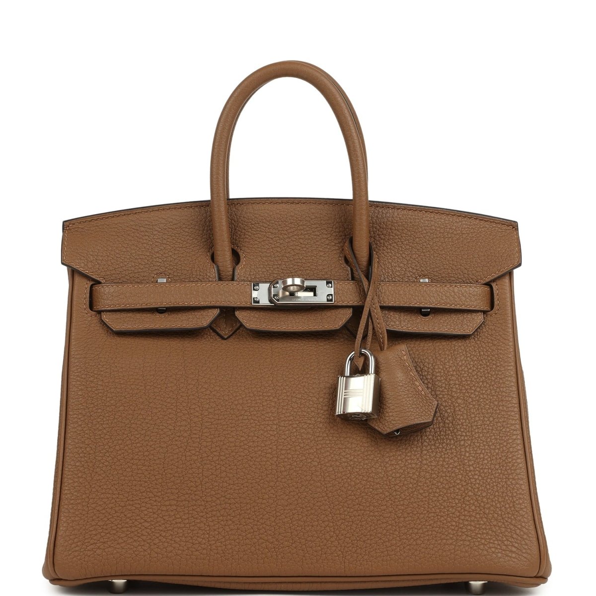 Hermes Birkin 25 Handbag Alezan Togo Leather Palladium Hardware - NEESTRA