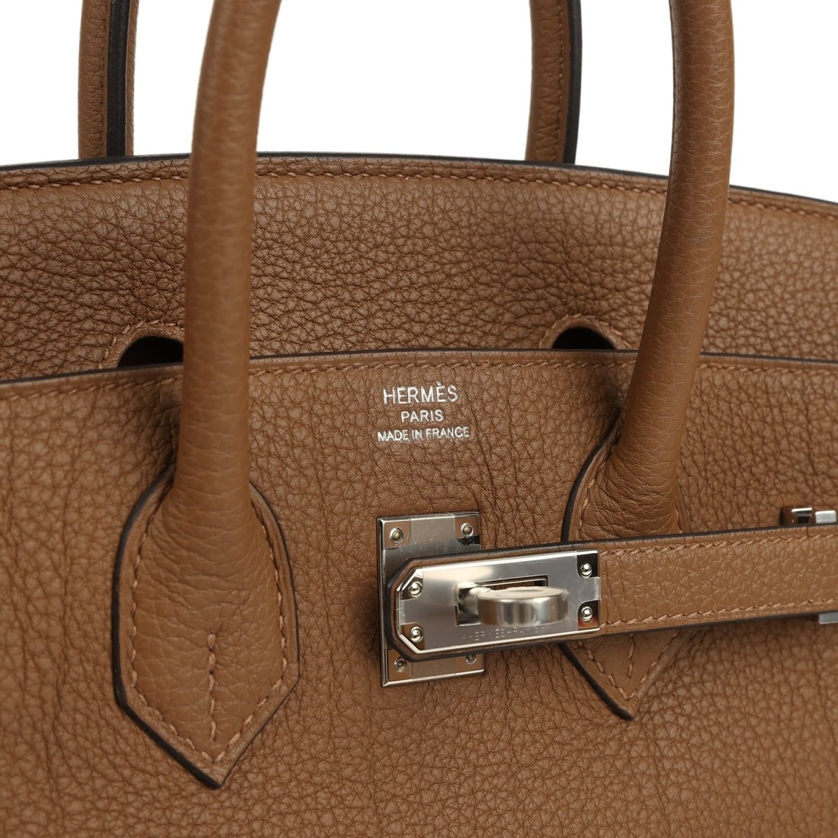 Hermes Birkin 25 Handbag Alezan Togo Leather Palladium Hardware - NEESTRA