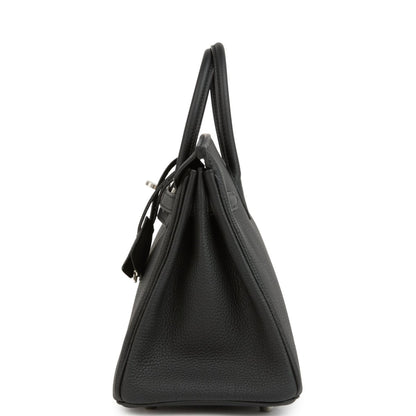 Hermes Birkin 25 Handbag Black Togo Leather Brushed Palladium Hardware - NEESTRA