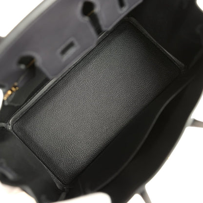 Hermes Birkin 25 Handbag Black Volupto Leather Gold Hardware - NEESTRA