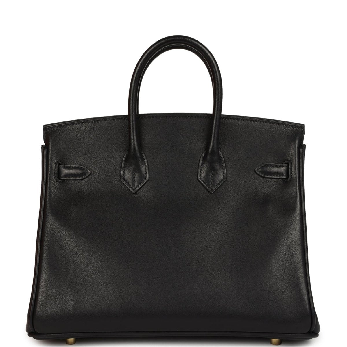 Hermes Birkin 25 Handbag Black Volupto Leather Gold Hardware - NEESTRA