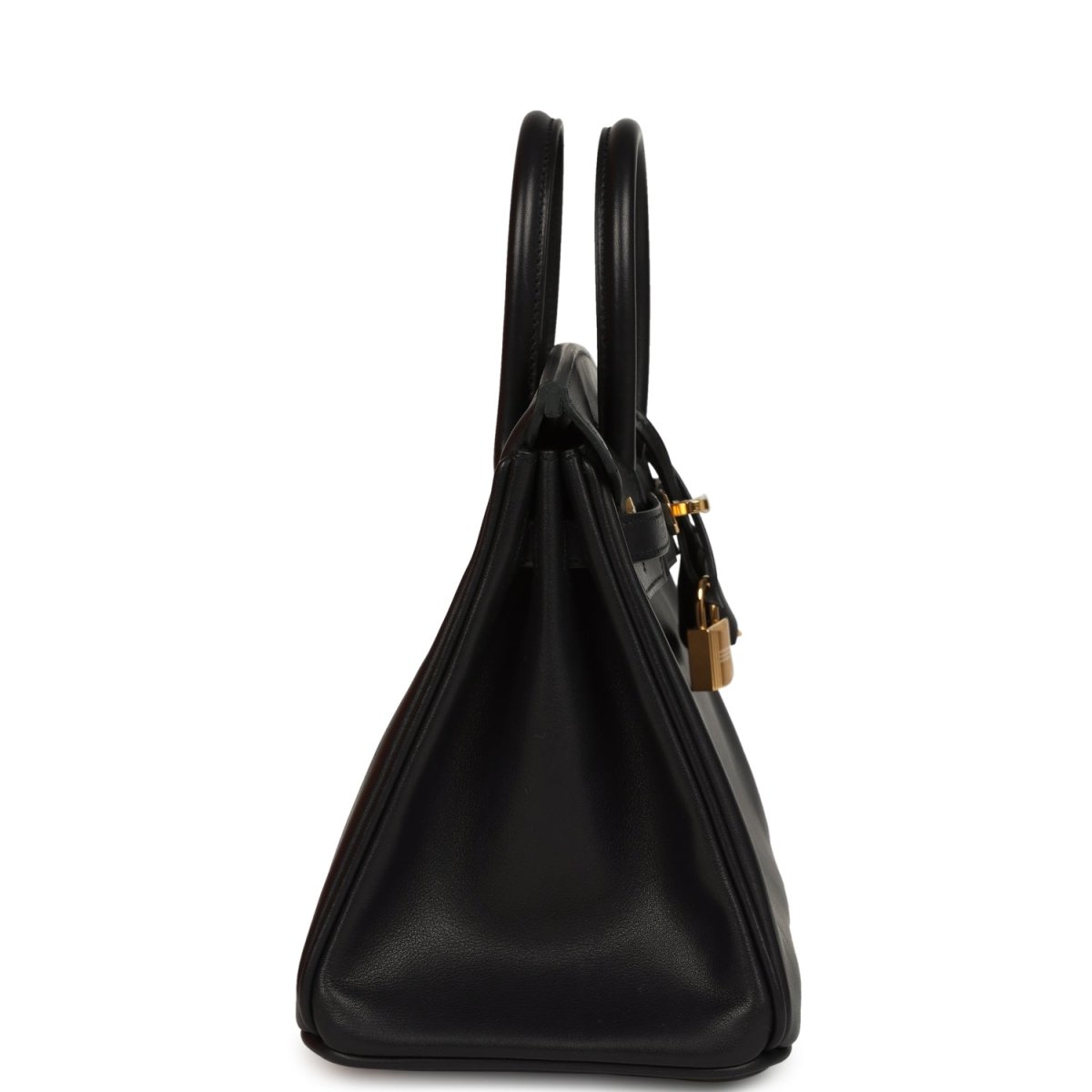 Hermes Birkin 25 Handbag Black Volupto Leather Gold Hardware - NEESTRA