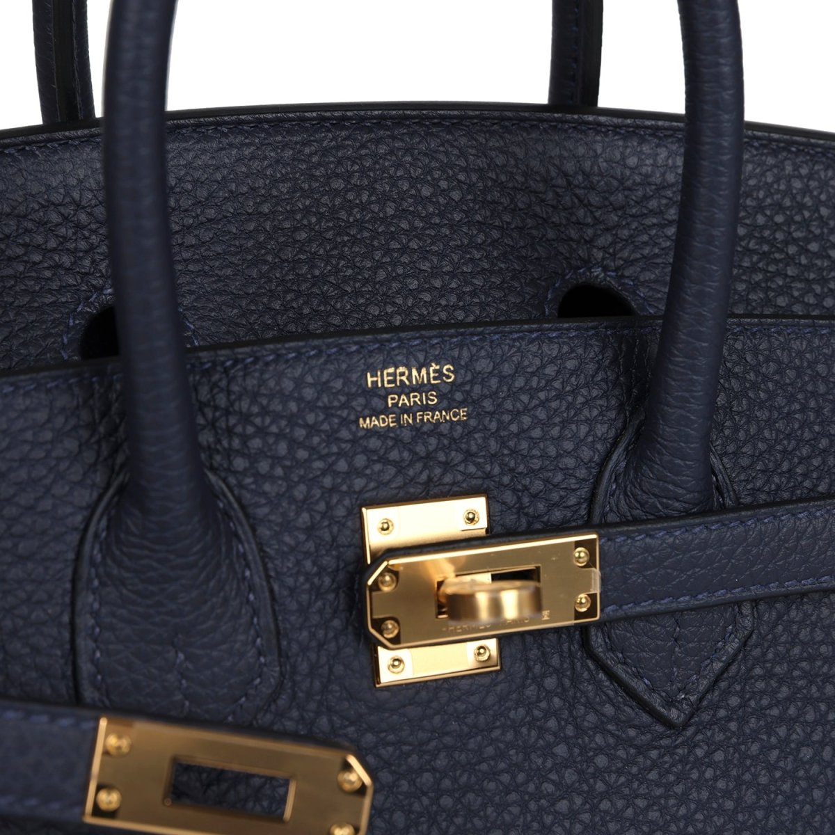 Hermes Birkin 25 Handbag Bleu Nuit Togo Gold Hardware - NEESTRA