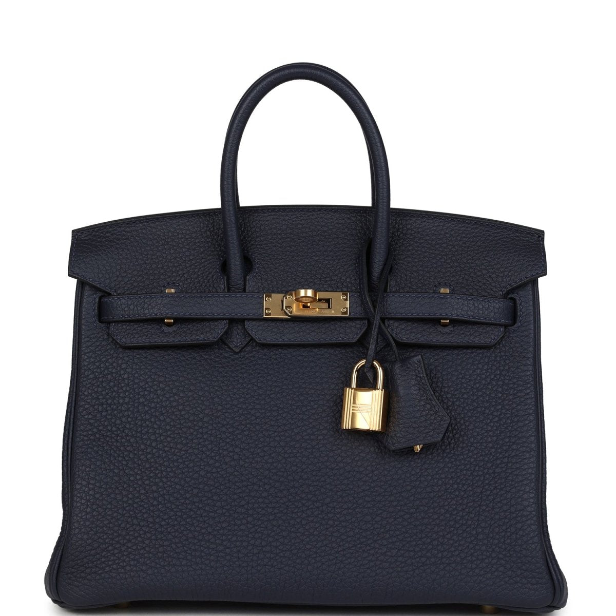 Hermes Birkin 25 Handbag Bleu Nuit Togo Gold Hardware - NEESTRA