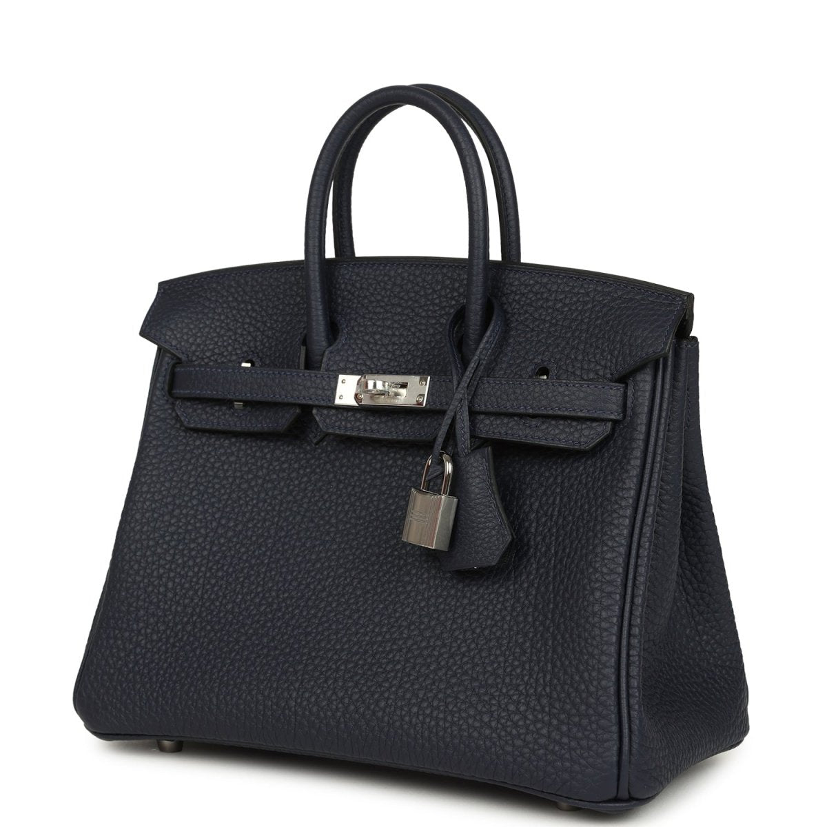 Hermes Birkin 25 Handbag Bleu Nuit Togo Palladium Hardware - NEESTRA