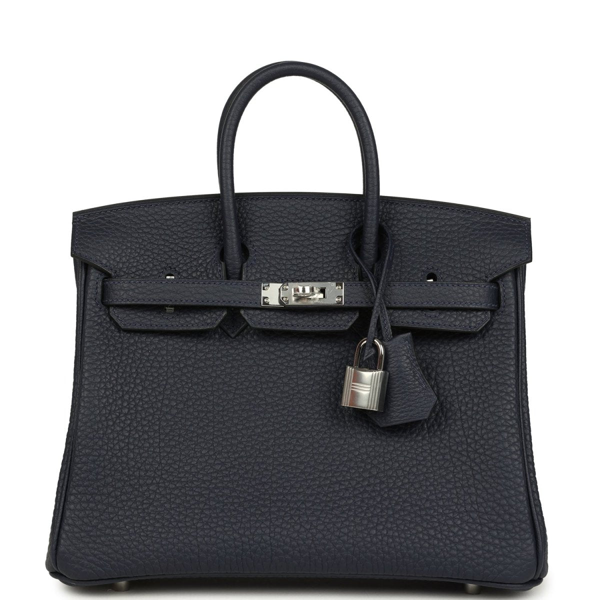 Hermes Birkin 25 Handbag Bleu Nuit Togo Palladium Hardware - NEESTRA
