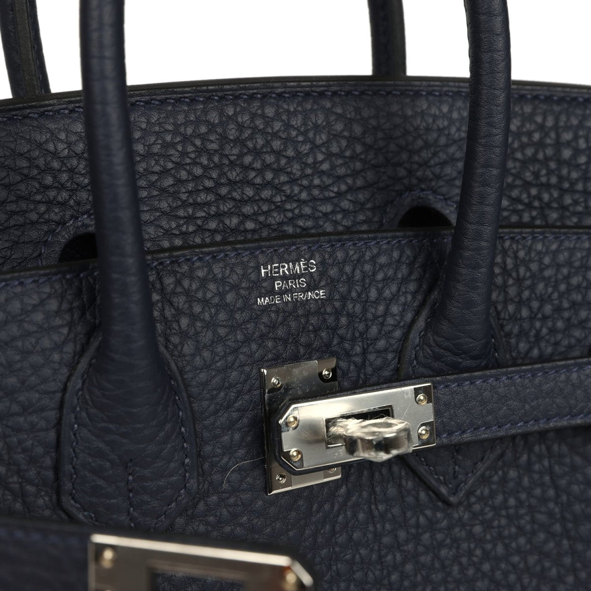 Hermes Birkin 25 Handbag Bleu Nuit Togo Palladium Hardware - NEESTRA