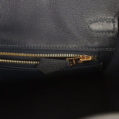 Hermes Birkin 25 Handbag Caban Togo Leather Gold Hardware - NEESTRA