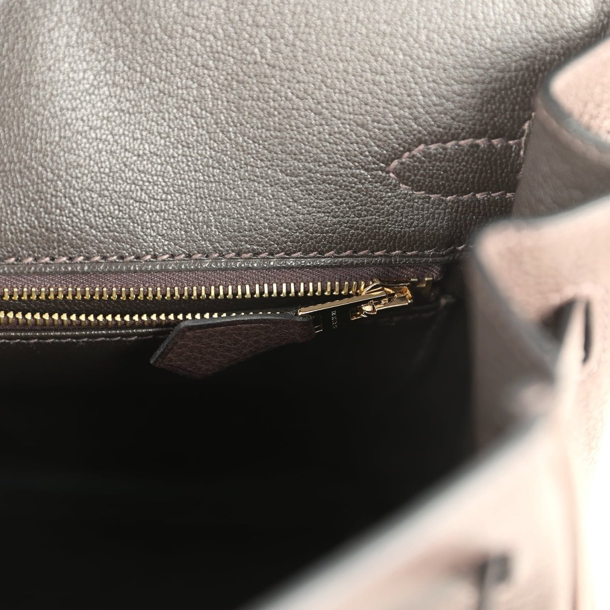 Hermes Birkin 25 Handbag Ebene Barenia Faubourg Gold Hardware - NEESTRA