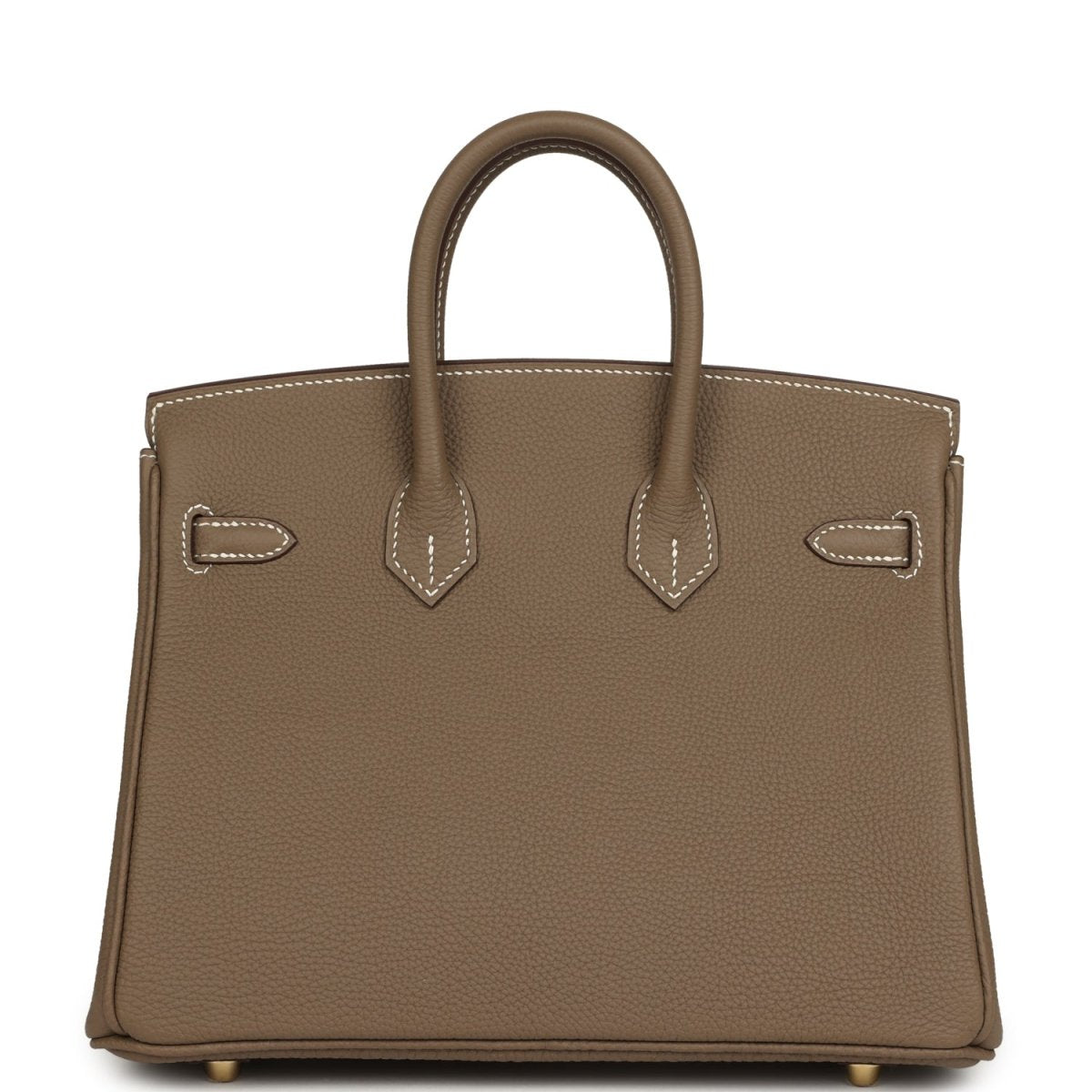 Hermes Birkin 25 Handbag Etoupe Togo Leather Brushed Gold Hardware - NEESTRA