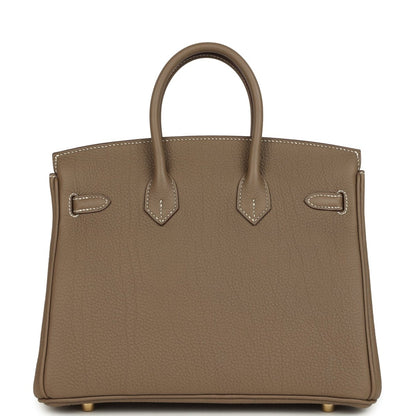 Hermes Birkin 25 Handbag Etoupe Togo Leather Gold Hardware - NEESTRA