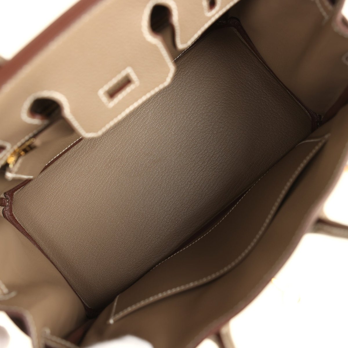 Hermes Birkin 25 Handbag Etoupe Togo Leather Gold Hardware - NEESTRA