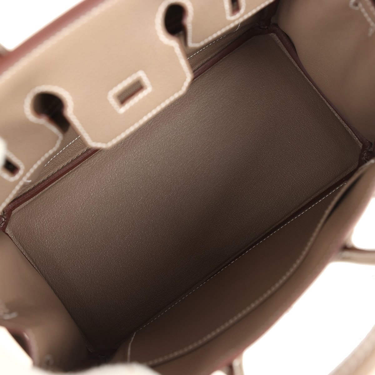 Hermes Birkin 25 Handbag Etoupe Togo Leather Palladium Hardware - NEESTRA