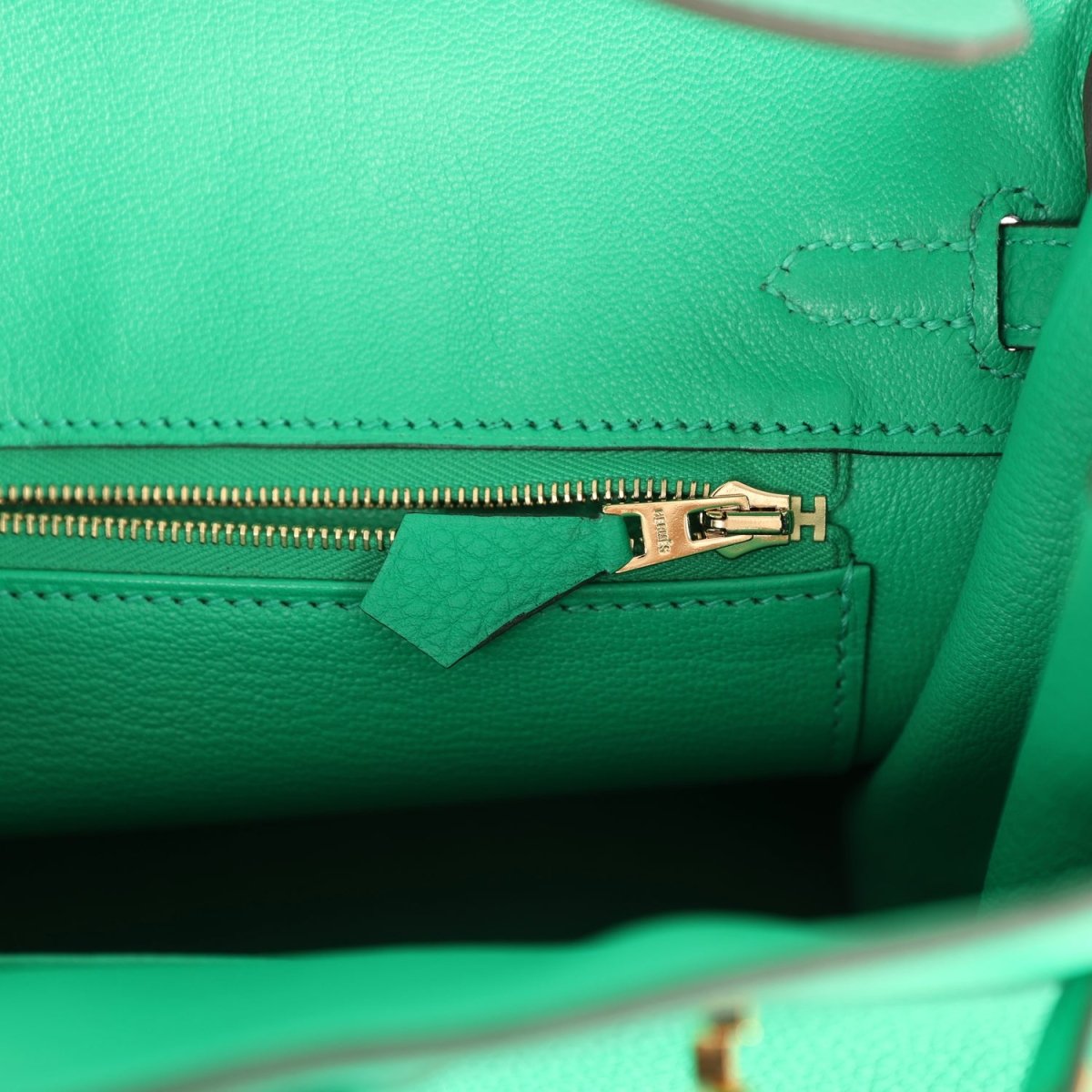 Hermes Birkin 25 Handbag Menthe Togo Gold Hardware - NEESTRA