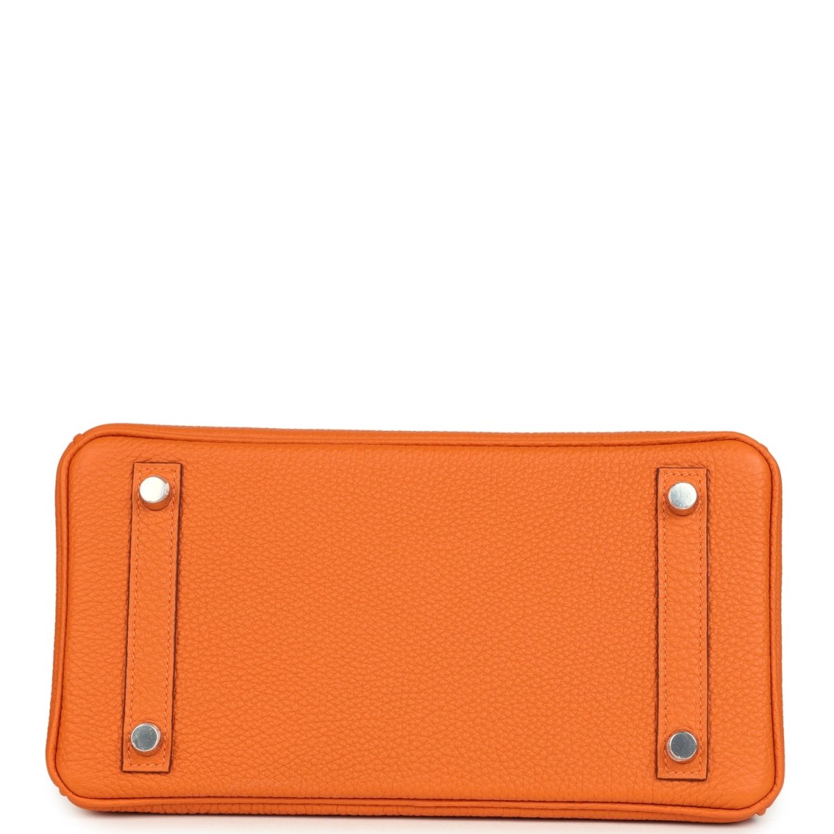 Hermes Birkin 25 Handbag Orange Minium Togo Leather Palladium Hardware - NEESTRA