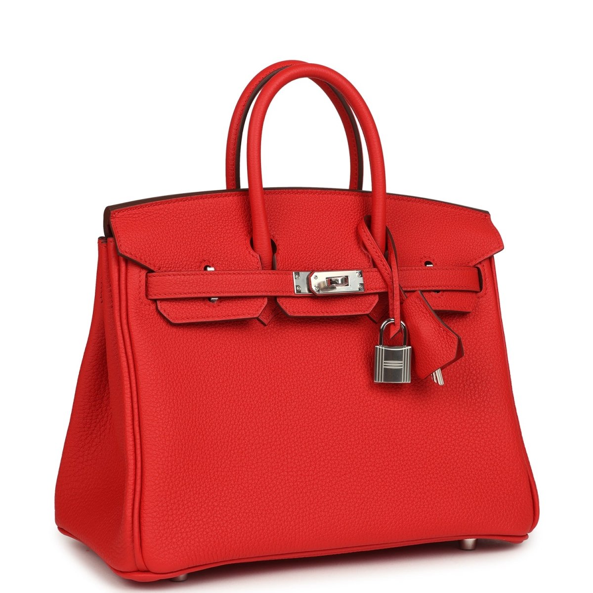 Hermes Birkin 25 Handbag Rouge de Coeur Togo Palladium Hardware - NEESTRA