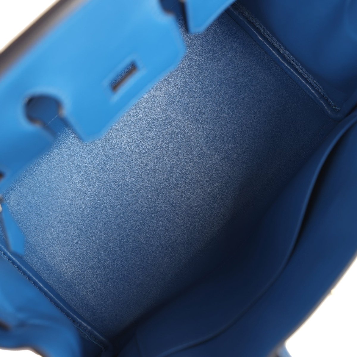 Hermes Birkin 25 Handbag Swift Leather Toile H Canvas Bleu France - NEESTRA