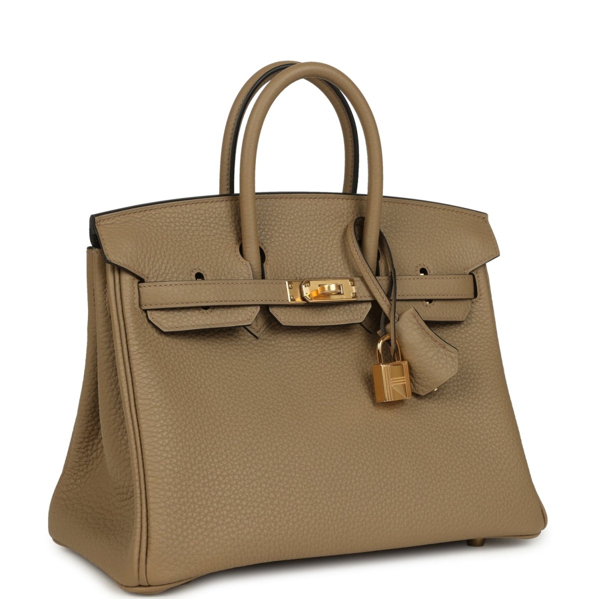 Hermes Birkin 25 Handbag Togo Leather Beige Marfa Gold Hardware - NEESTRA