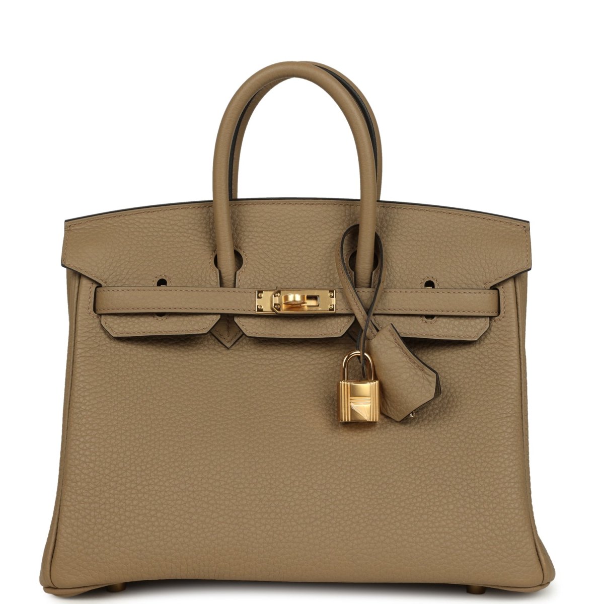 Hermes Birkin 25 Handbag Togo Leather Beige Marfa Gold Hardware - NEESTRA